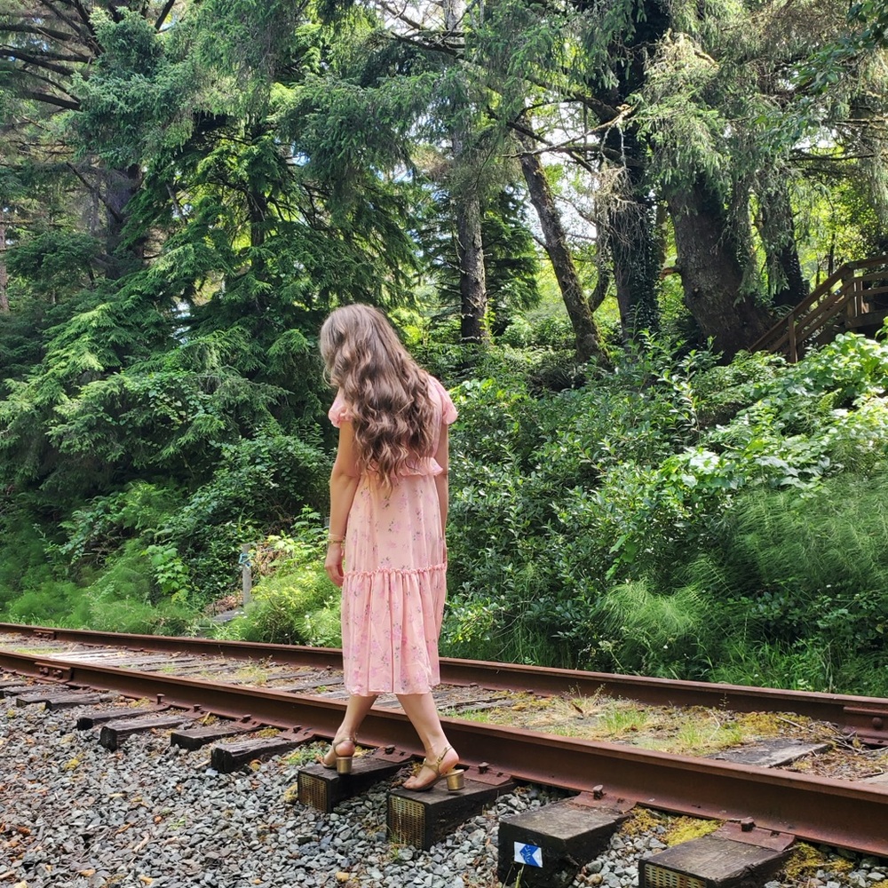 Loveshackfancy X Target Collab Pink Midi Dress - … - image 4